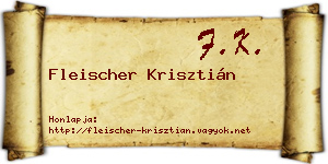 Fleischer Krisztián névjegykártya