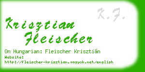 krisztian fleischer business card
