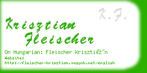 krisztian fleischer business card